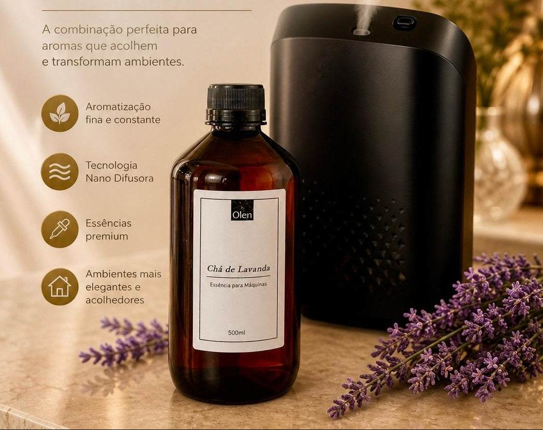Essência Chá de Lavanda - 500ml – Refil para Difusor