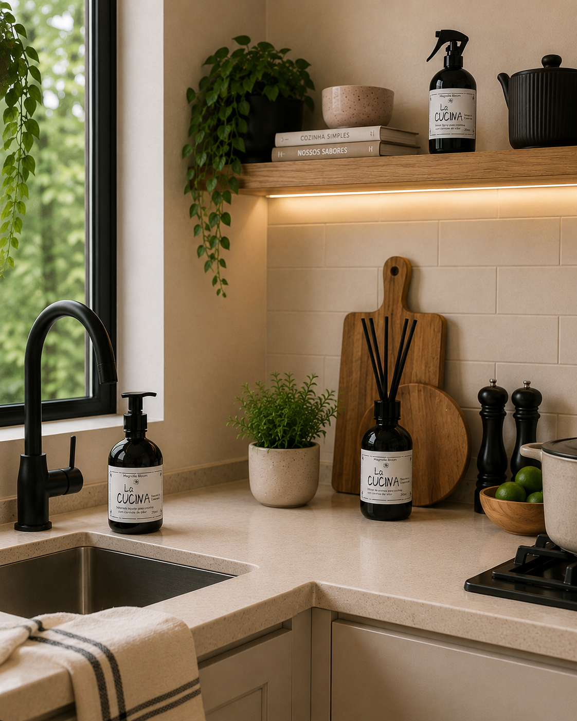 Kit Trio La Cucina — Sabonete + Home Spray + Difusor 250ml